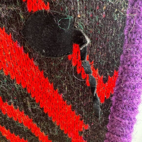 Vintage Falcon Italian Design Southwestern Print Colourful Long Cardigan S - Picture 9 of 10